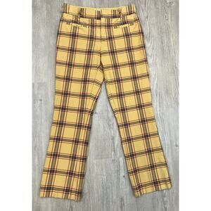 Anthropologie Essential Collection Yellow Plaid Trousers Women’s Size 0
